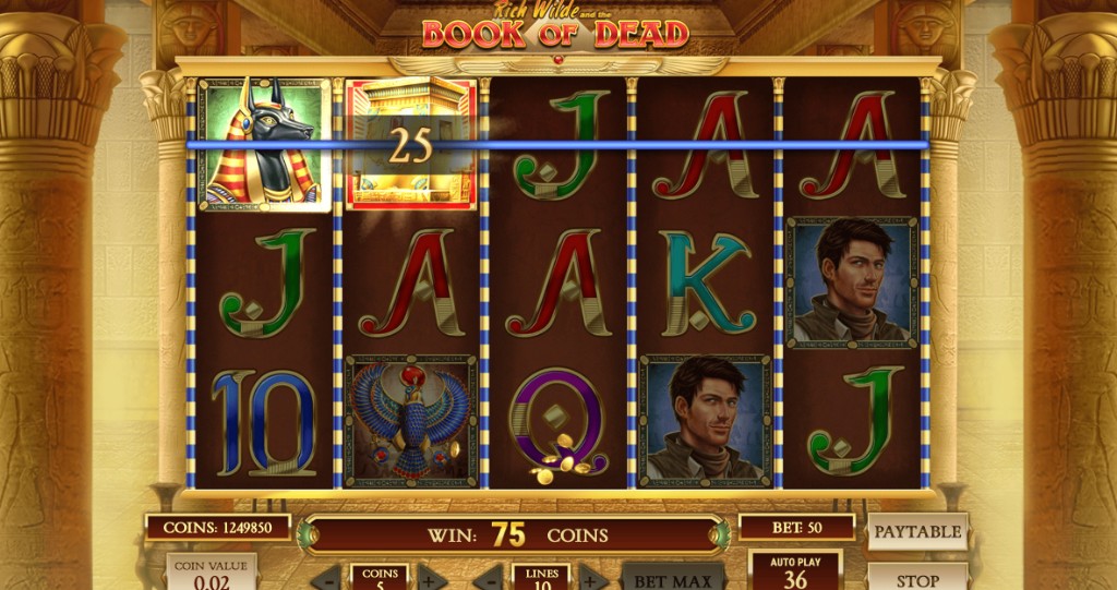 Book of Dead free spins con s&iacute;mbolo expansivo