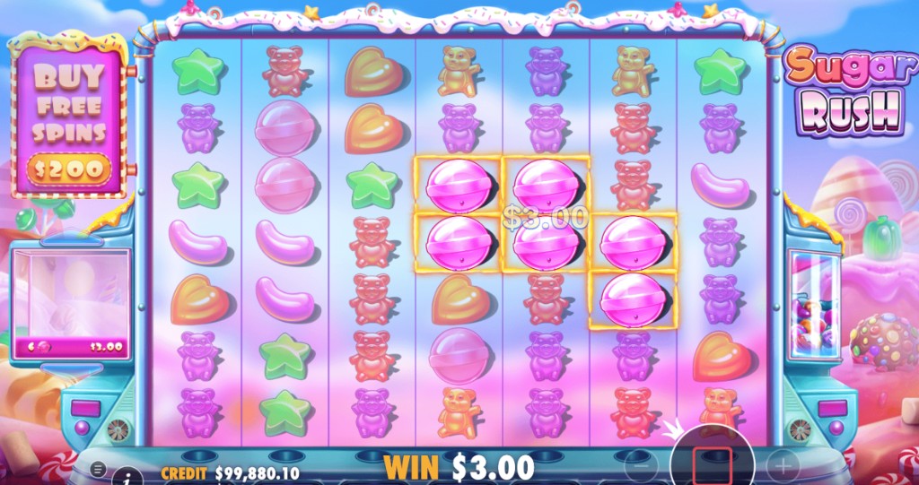 Sugar Rush multiplicadores en el tablero